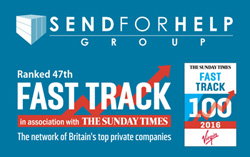 LONE WORKER PROTECTION PROVIDER, SEND FOR HELP RANKS 47TH IN FAST TRACK 100